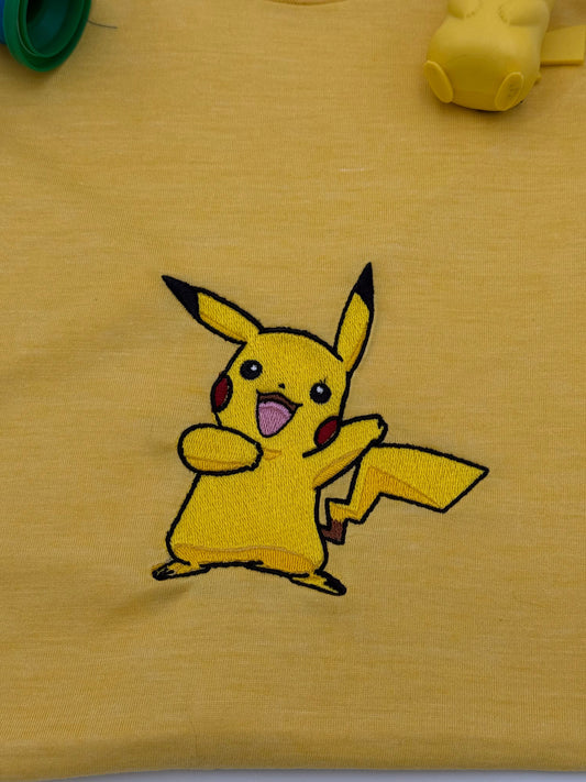 Pikachu Embroidered T-Shirt
